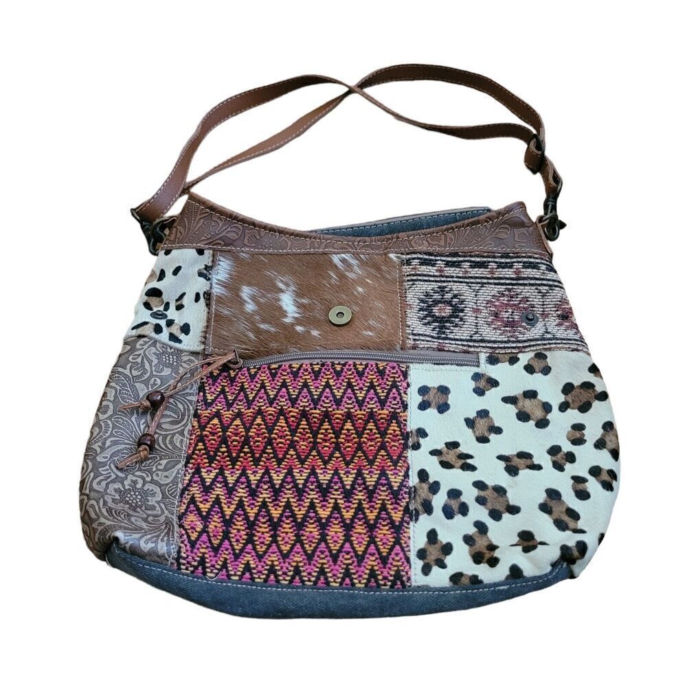 Myra Bag Multicolor Patchwork Shoulder Bag - image 2